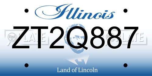 ZT2Q887 Illinois License Plate