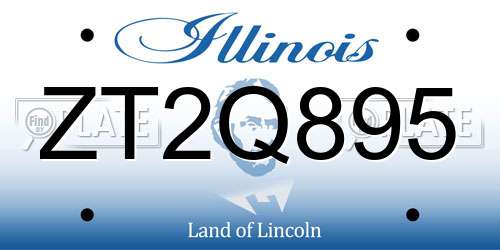 ZT2Q895 Illinois License Plate