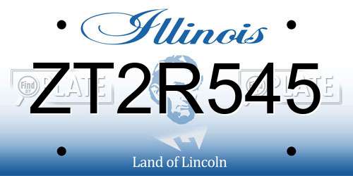 ZT2R545 Illinois License Plate