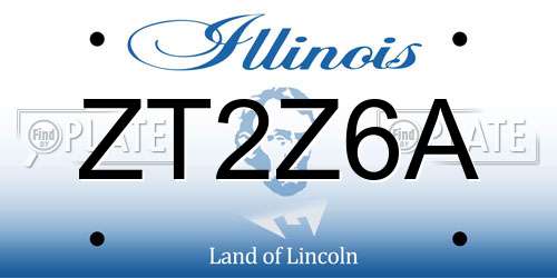 ZT2Z6A Illinois License Plate