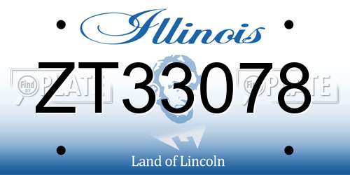 ZT33078 Illinois License Plate