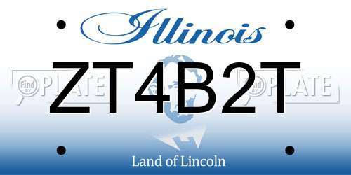 ZT4B2T Illinois License Plate
