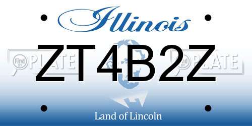 ZT4B2Z Illinois License Plate