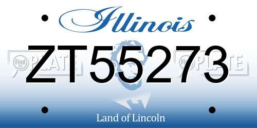 ZT55273 Illinois License Plate
