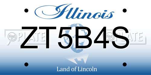 ZT5B4S Illinois License Plate