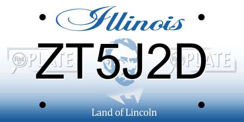 ZT5J2D Illinois License Plate