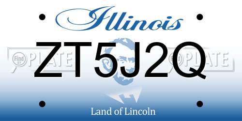 ZT5J2Q Illinois License Plate