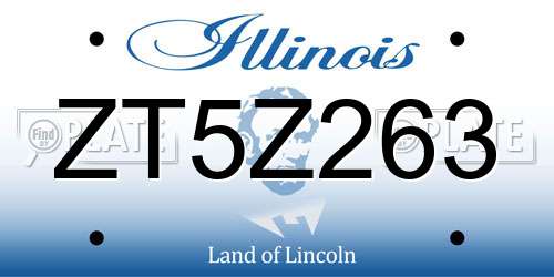 ZT5Z263 Illinois License Plate