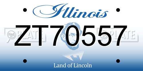 ZT70557 Illinois License Plate