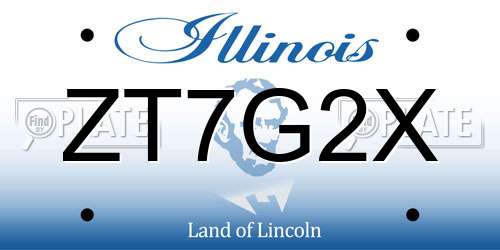 ZT7G2X Illinois License Plate