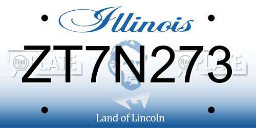 ZT7N273 Illinois License Plate