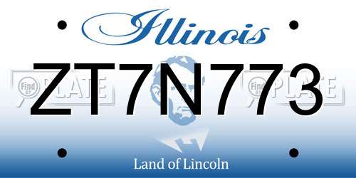 ZT7N773 Illinois License Plate