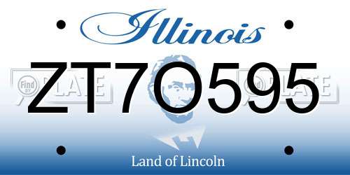 ZT7O595 Illinois License Plate