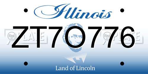 ZT7O776 Illinois License Plate
