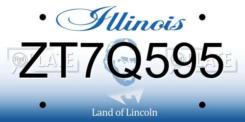 ZT7Q595 Illinois License Plate