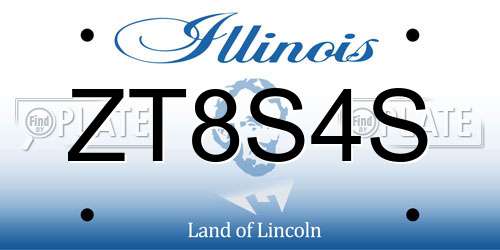 ZT8S4S Illinois License Plate