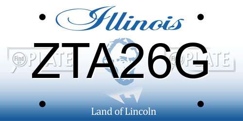 ZTA26G Illinois License Plate