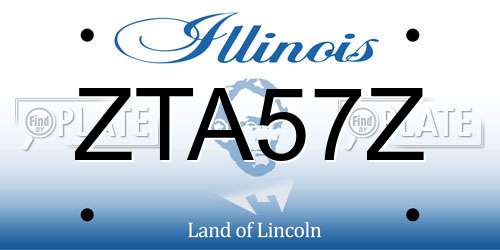 ZTA57Z Illinois License Plate