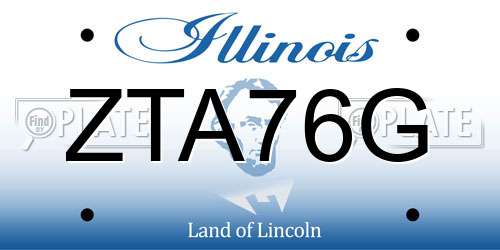 ZTA76G Illinois License Plate