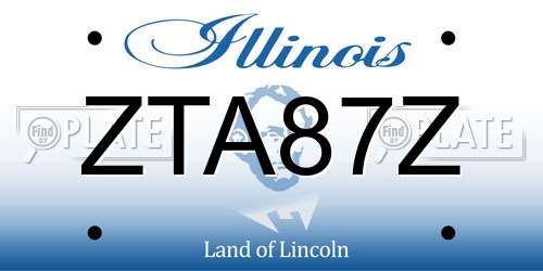 ZTA87Z Illinois License Plate