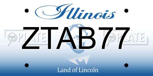 ZTAB77 Illinois License Plate