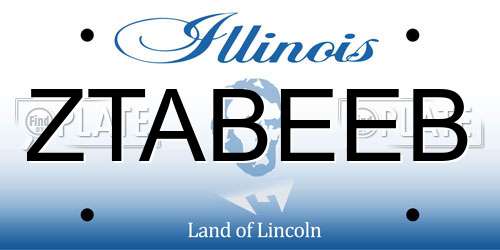 ZTABEEB Illinois License Plate