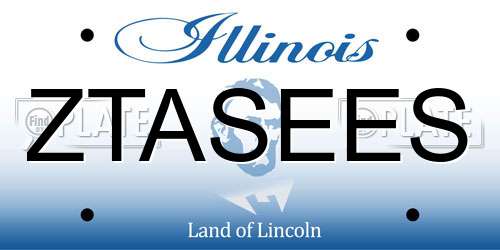 ZTASEES Illinois License Plate