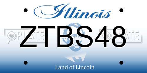 ZTBS48 Illinois License Plate
