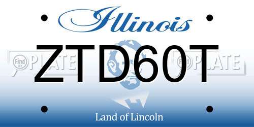 ZTD60T Illinois License Plate