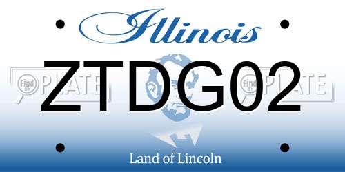 ZTDG02 Illinois License Plate