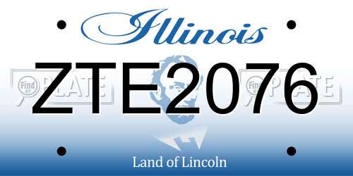 ZTE2076 Illinois License Plate