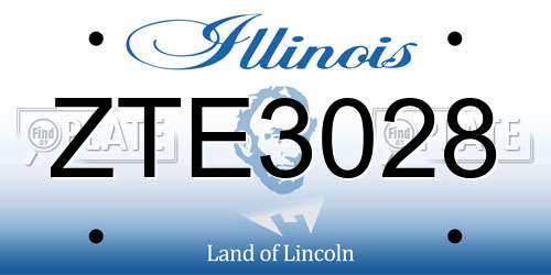 ZTE3028 Illinois License Plate