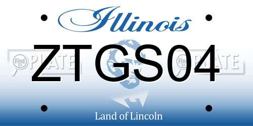 ZTGS04 Illinois License Plate