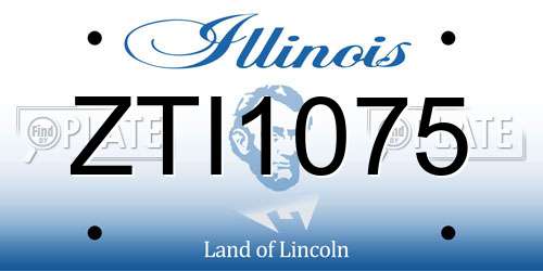ZTI1075 Illinois License Plate
