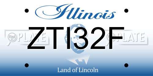 ZTI32F Illinois License Plate