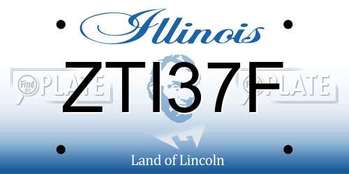 ZTI37F Illinois License Plate