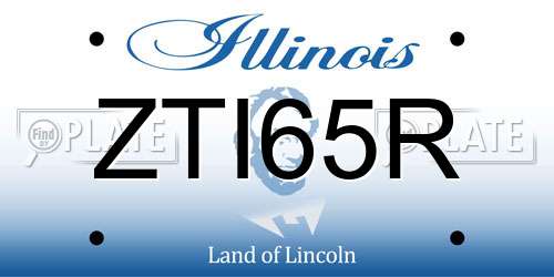 ZTI65R Illinois License Plate