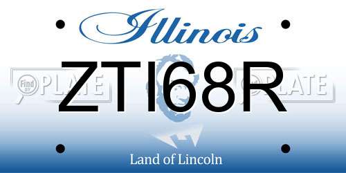 ZTI68R Illinois License Plate