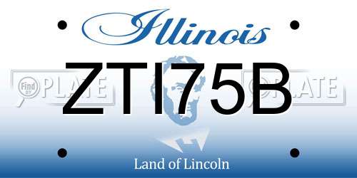 ZTI75B Illinois License Plate