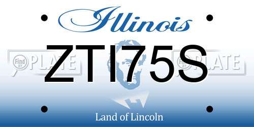 ZTI75S Illinois License Plate