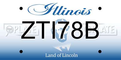 ZTI78B Illinois License Plate