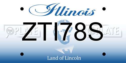 ZTI78S Illinois License Plate