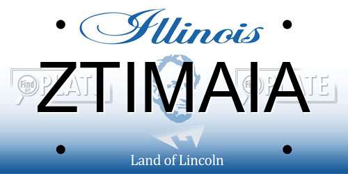 ZTIMAIA Illinois License Plate