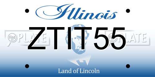 ZTIT55 Illinois License Plate