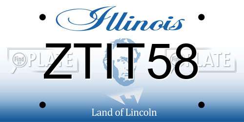 ZTIT58 Illinois License Plate