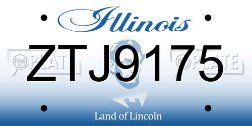 ZTJ9175 Illinois License Plate