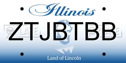 ZTJBTBB Illinois License Plate