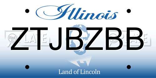 ZTJBZBB Illinois License Plate
