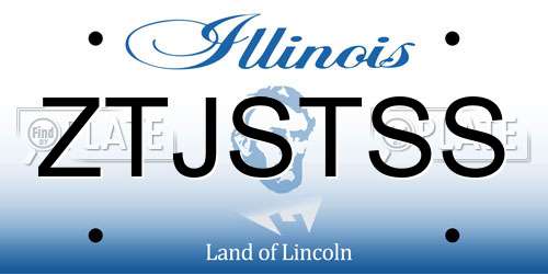 ZTJSTSS Illinois License Plate