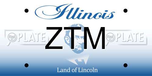 ZTM Illinois License Plate